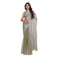 Generic Women's Jimmy choo Embellished Bollywood Saree With Unstitched Blouse 5.5Mtr (Light Green)
