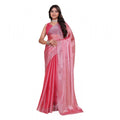 Generic Women's Jimmy choo Embellished Bollywood Saree With Unstitched Blouse 5.5Mtr (Pink)