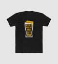 Generic Men's Polyester Printed Round Neck Short Sleeve T-Shirt (Black)