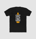 Generic Men's Polyester Printed Round Neck Short Sleeve T-Shirt (Black)