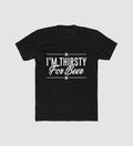 Generic Men's Polyester Printed Round Neck Short Sleeve T-Shirt (Black)