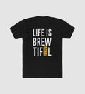 Generic Men's Polyester Printed Round Neck Short Sleeve T-Shirt (Black)