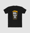 Generic Men's Polyester Printed Round Neck Short Sleeve T-Shirt (Black)