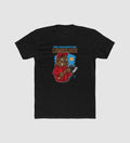 Generic Men's Polyester Printed Round Neck Short Sleeve T-Shirt (Black)