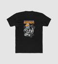 Generic Men's Polyester Printed Round Neck Short Sleeve T-Shirt (Black)