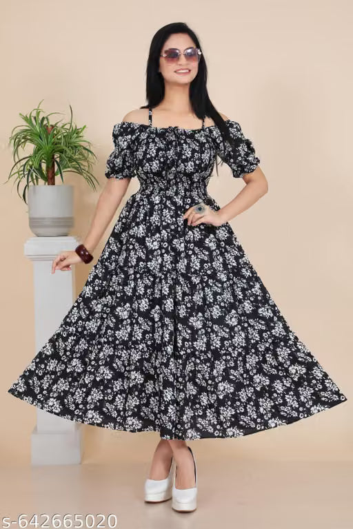 Women Stylish Floral Smocked